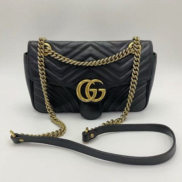 Gucci GG Marmont Gold Vintage Shoulder Bag Crossbody Bag - Picture 1 of 6